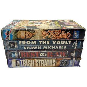 4 Wrestling VHS Baptized In Blood From The Vault Shawn Michaels Trish Stratus